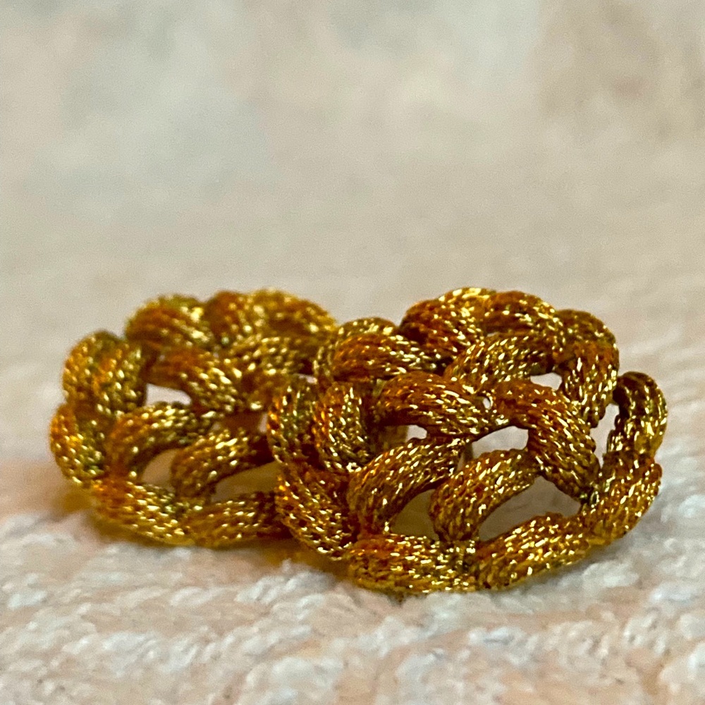 Monet Vintage Gold-Tone Braided post Earrings